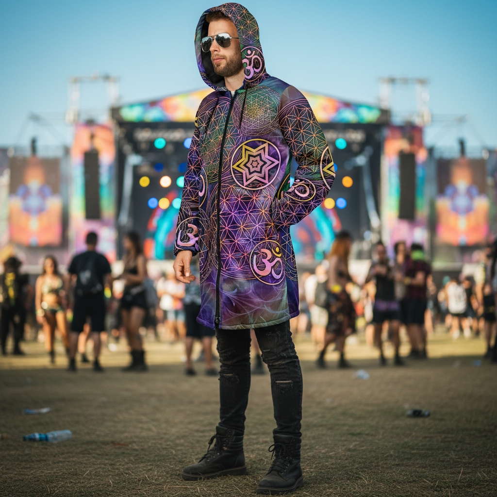 Sacred Geo Men's Festival Cloak