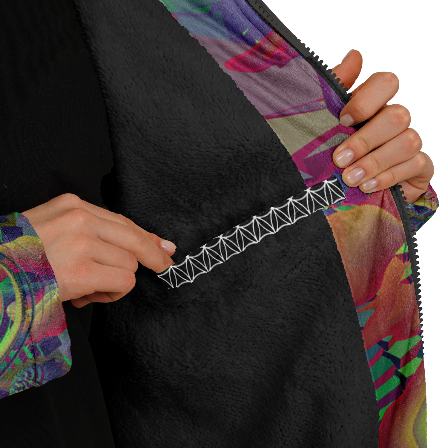 Cloak | Shroom Flower of Life Dark Rainbow