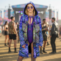Temple Of Horus Women's Festival Cloak side view with visionary art