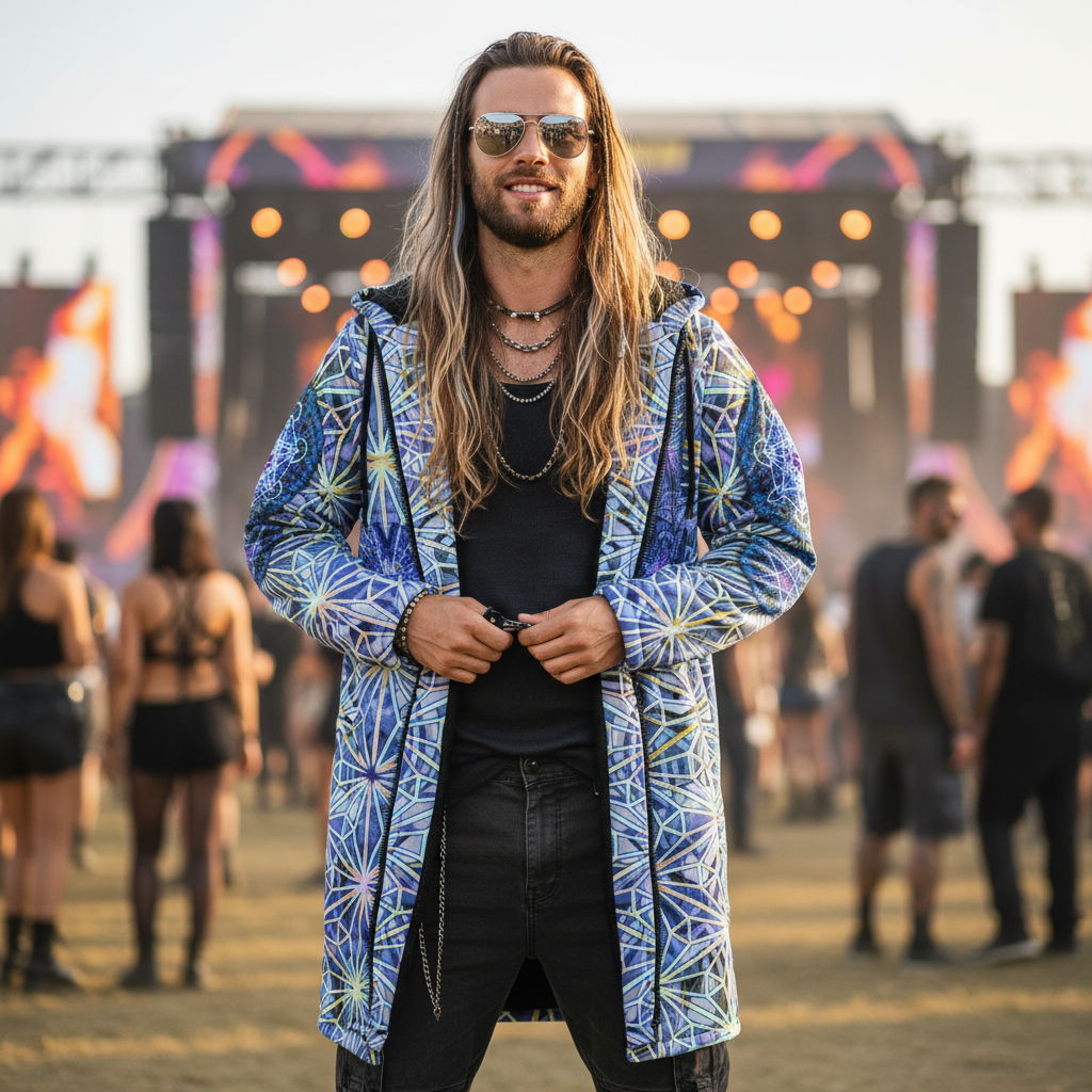 Angel Catcher Light Blue Men's Festival Cloak