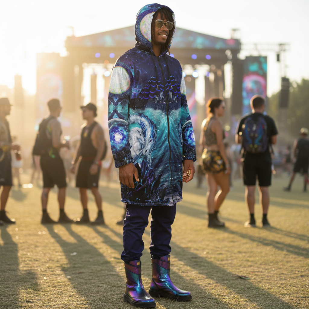 Blue Sorceress Men's Festival Cloak