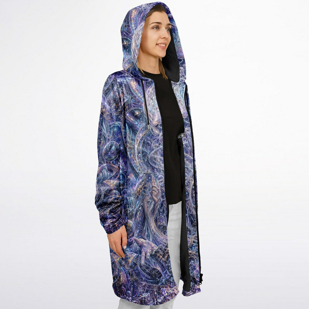 Galactic Alien Oracle Zipper Black Cloak