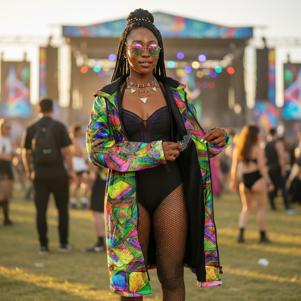 Crystalline Forest Women's Festival Cloak