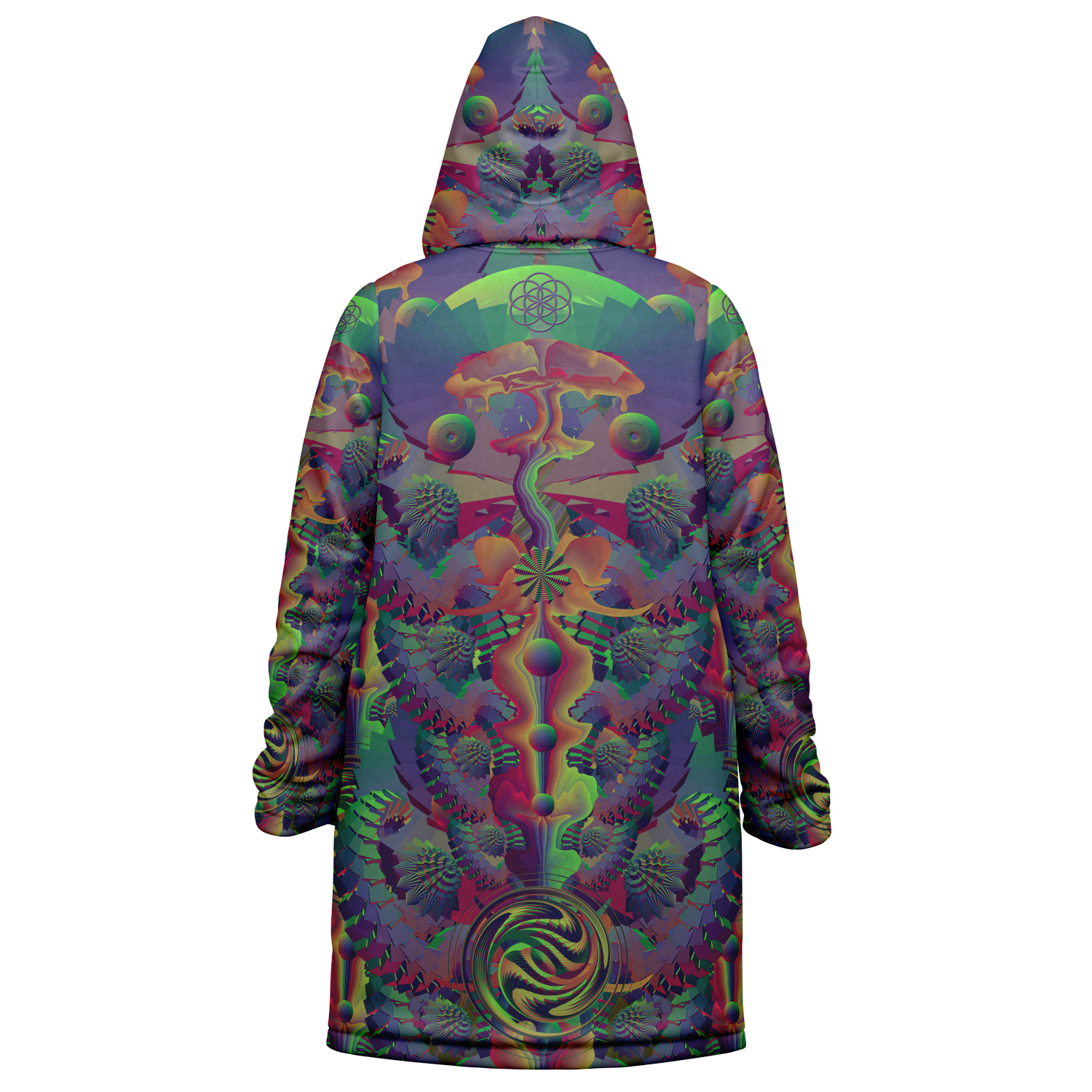 Cloak | Shroom Flower of Life Dark Rainbow