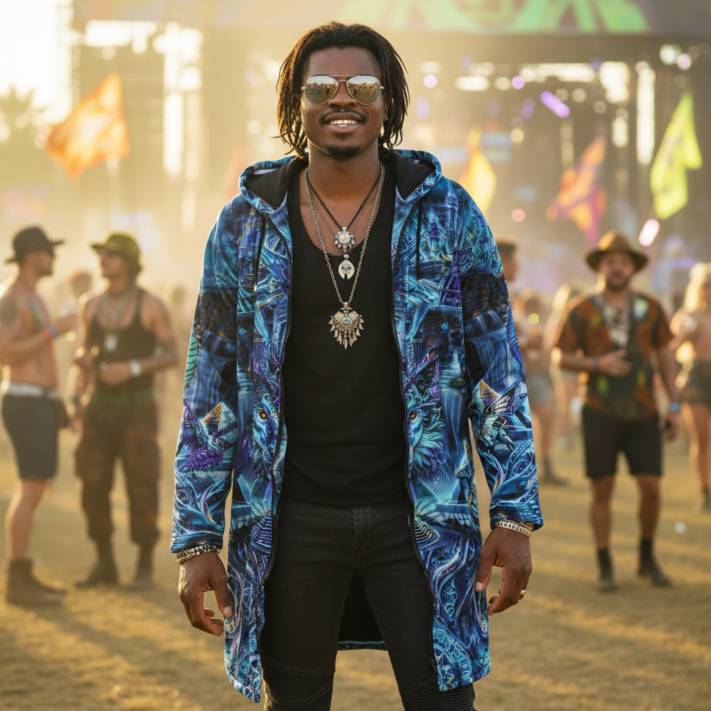 Blue Dream Weaver Men's Festival Cloak