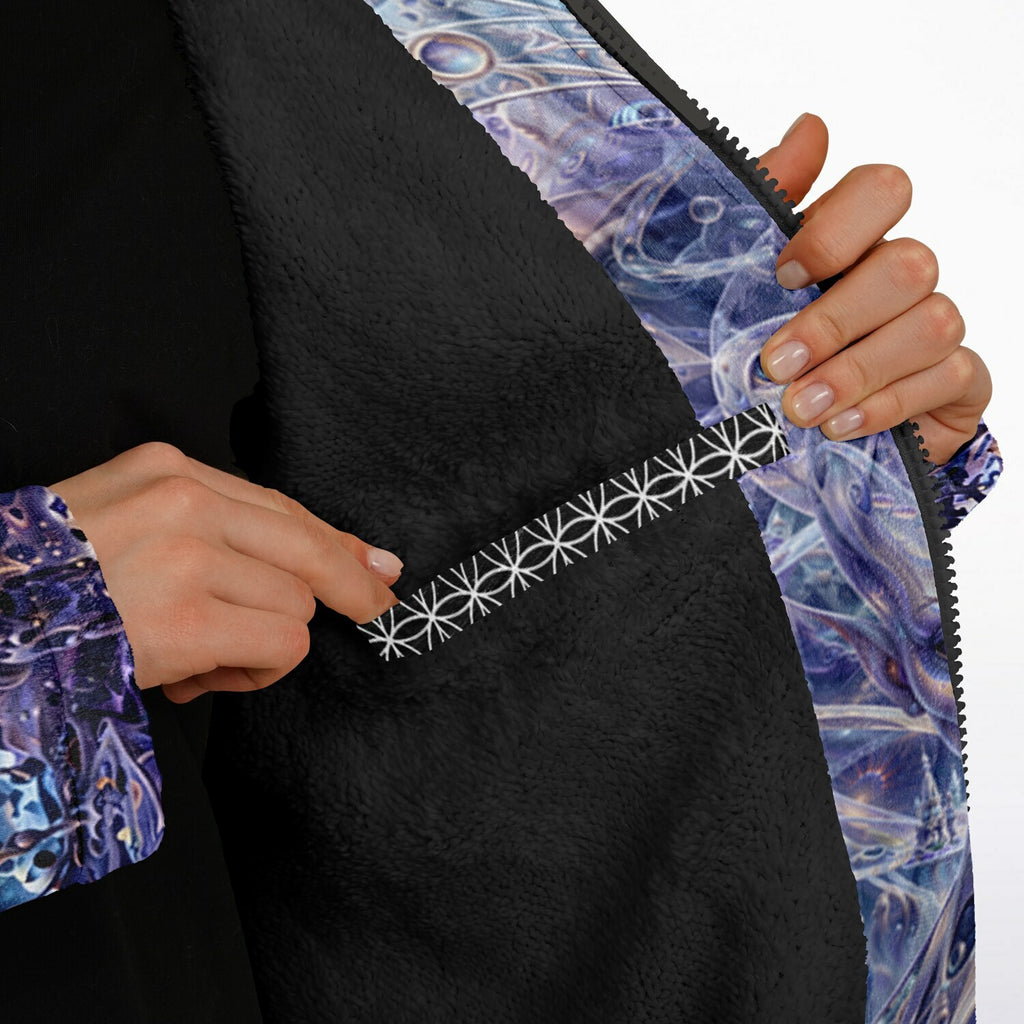 Galactic Alien Oracle Zipper Black Cloak