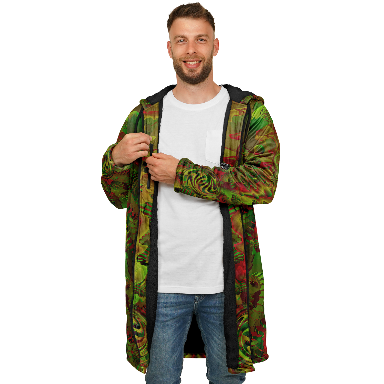 Cloak | Shroom Flower of Life Green