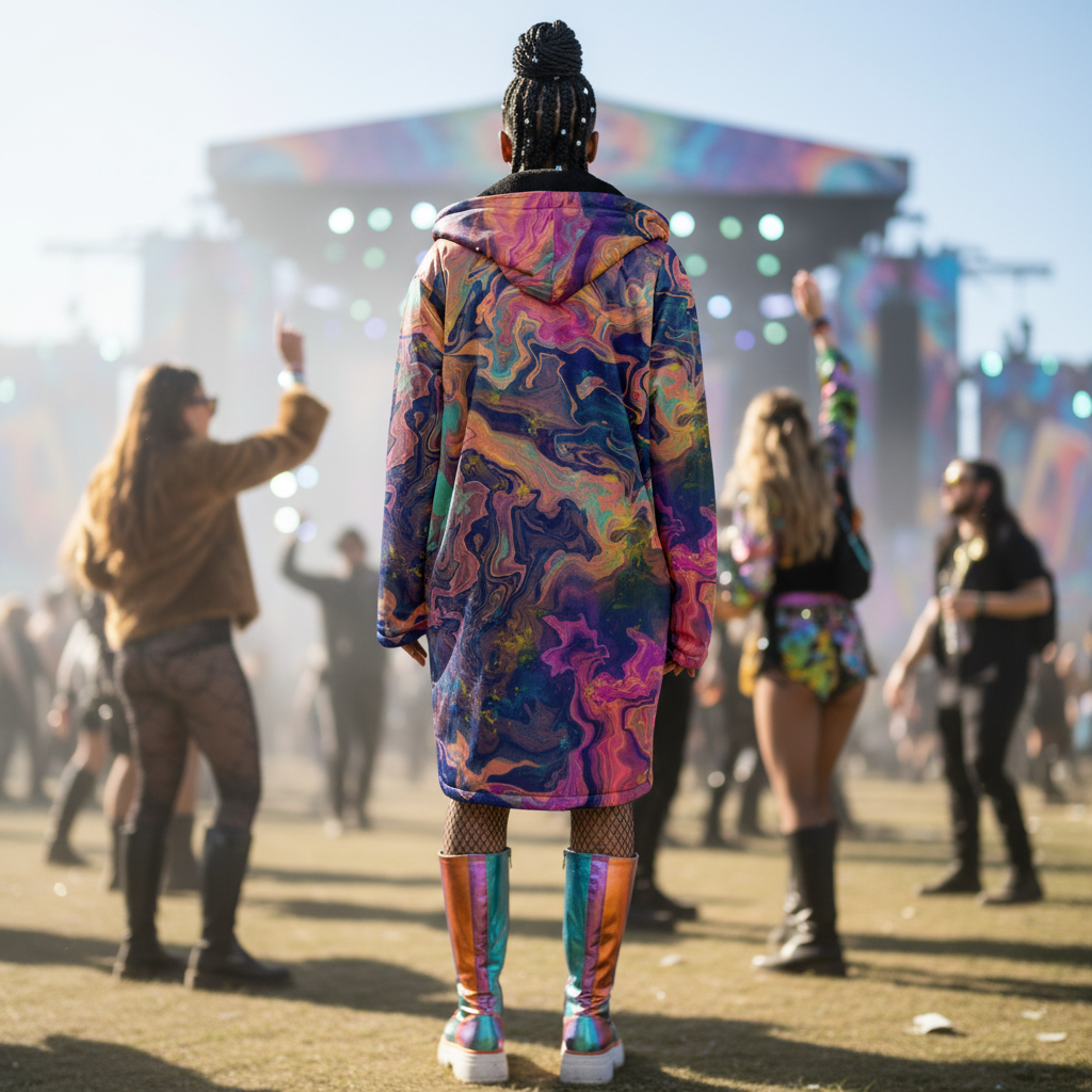 Liquified Abyss Women's Festival Cloak
