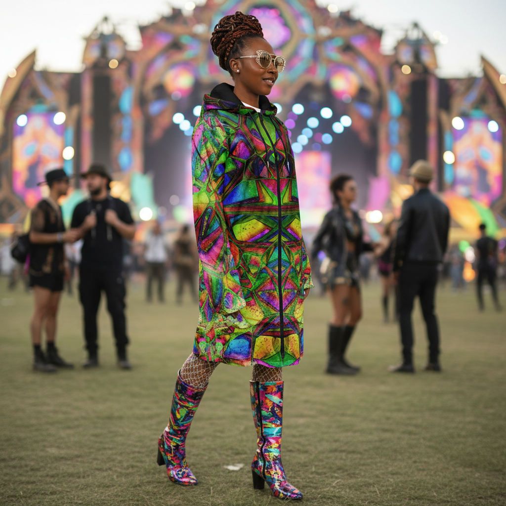 Crystalline Forest Women's Festival Cloak