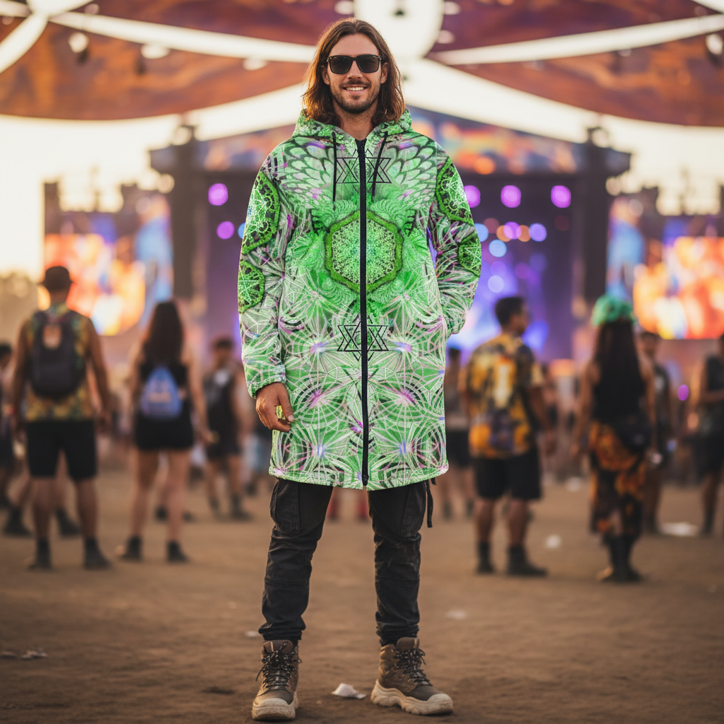 Angel Catcher Light Green Men's Festival Cloak