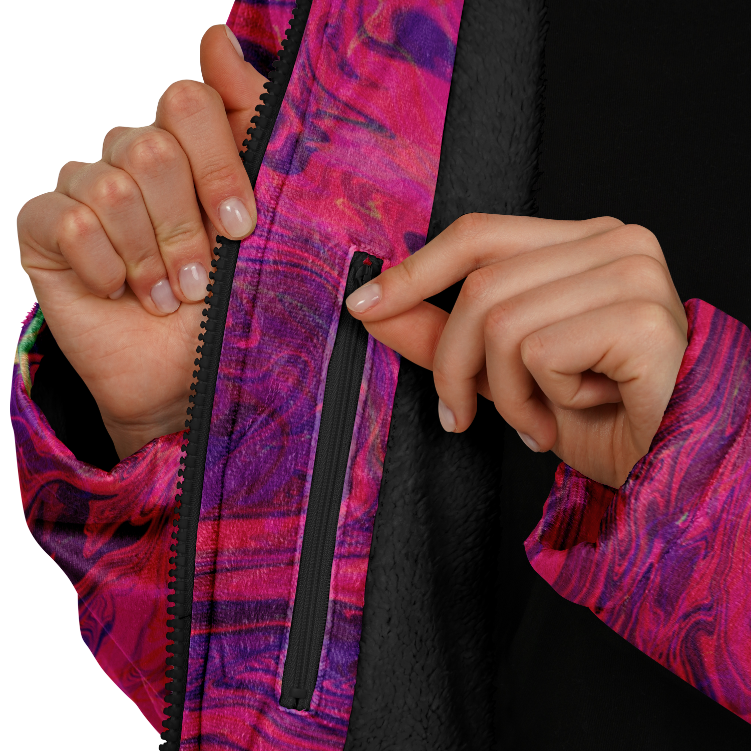 Pink Acid Oasis Women's Festival Cloak