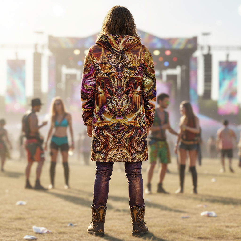Dream Weaver Orange Men's Festival Cloak