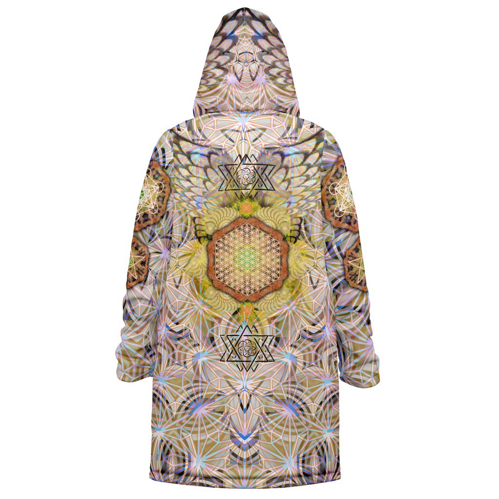 Angel Catcher Light Yellow Men's Festival Cloak detail view with statement outerwear
