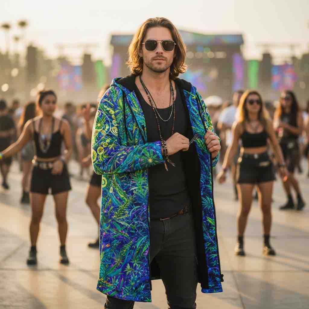Wizard Stoner Alien Men's Festival Cloak
