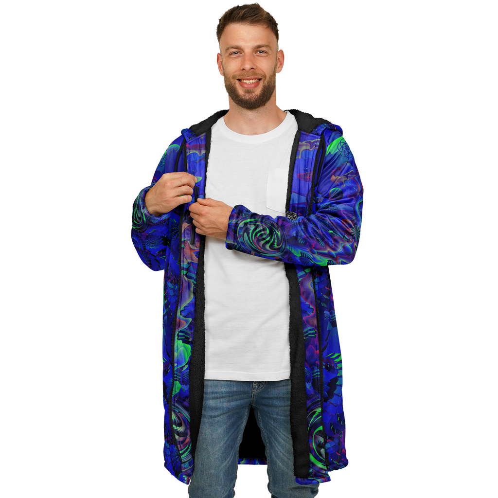 Cloak | Shroom Flower of Life Blue