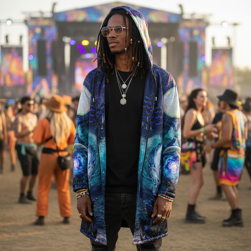 Blue Sorceress Men's Festival Cloak