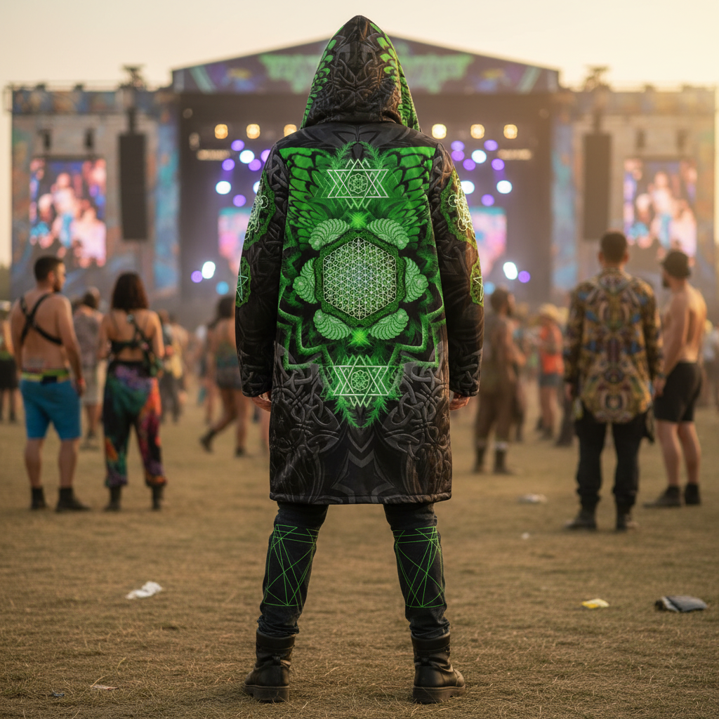 Angel Catcher Green Men's Festival Cloak