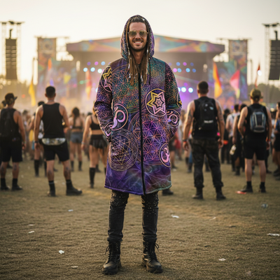 Sacred Geo Men's Festival Cloak