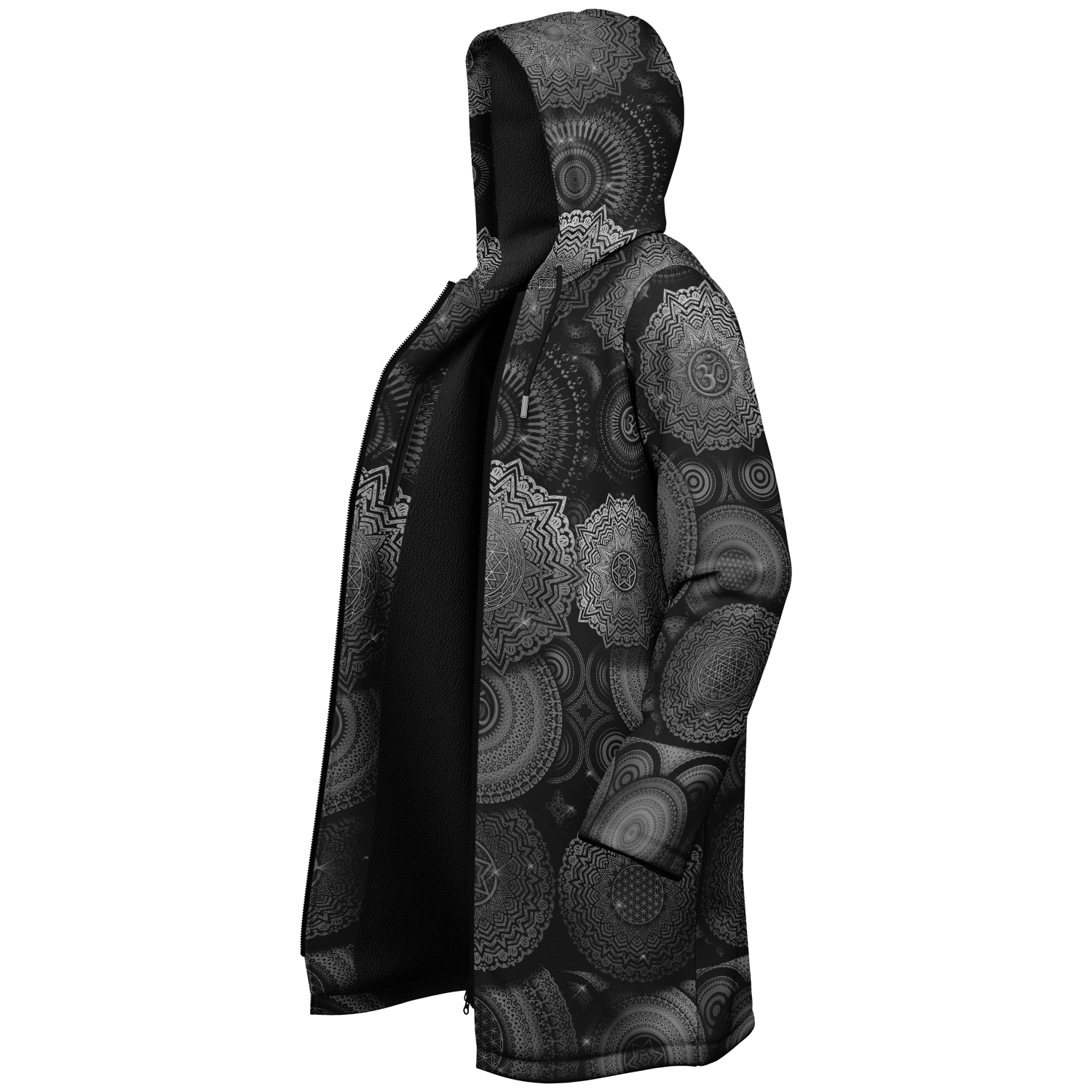 Void Mandala Men's Festival Cloak back view with rave culture