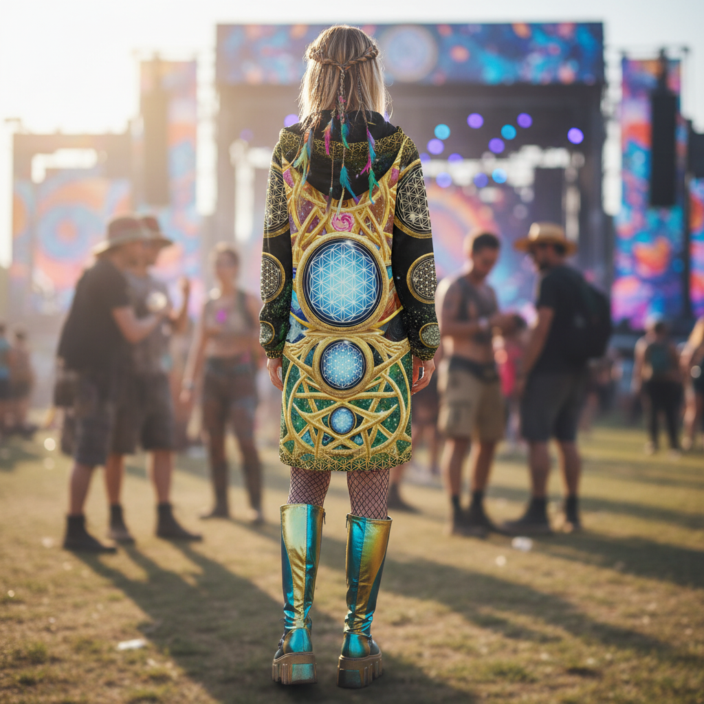 Mystic Eye Gold Women's Festival Cloak