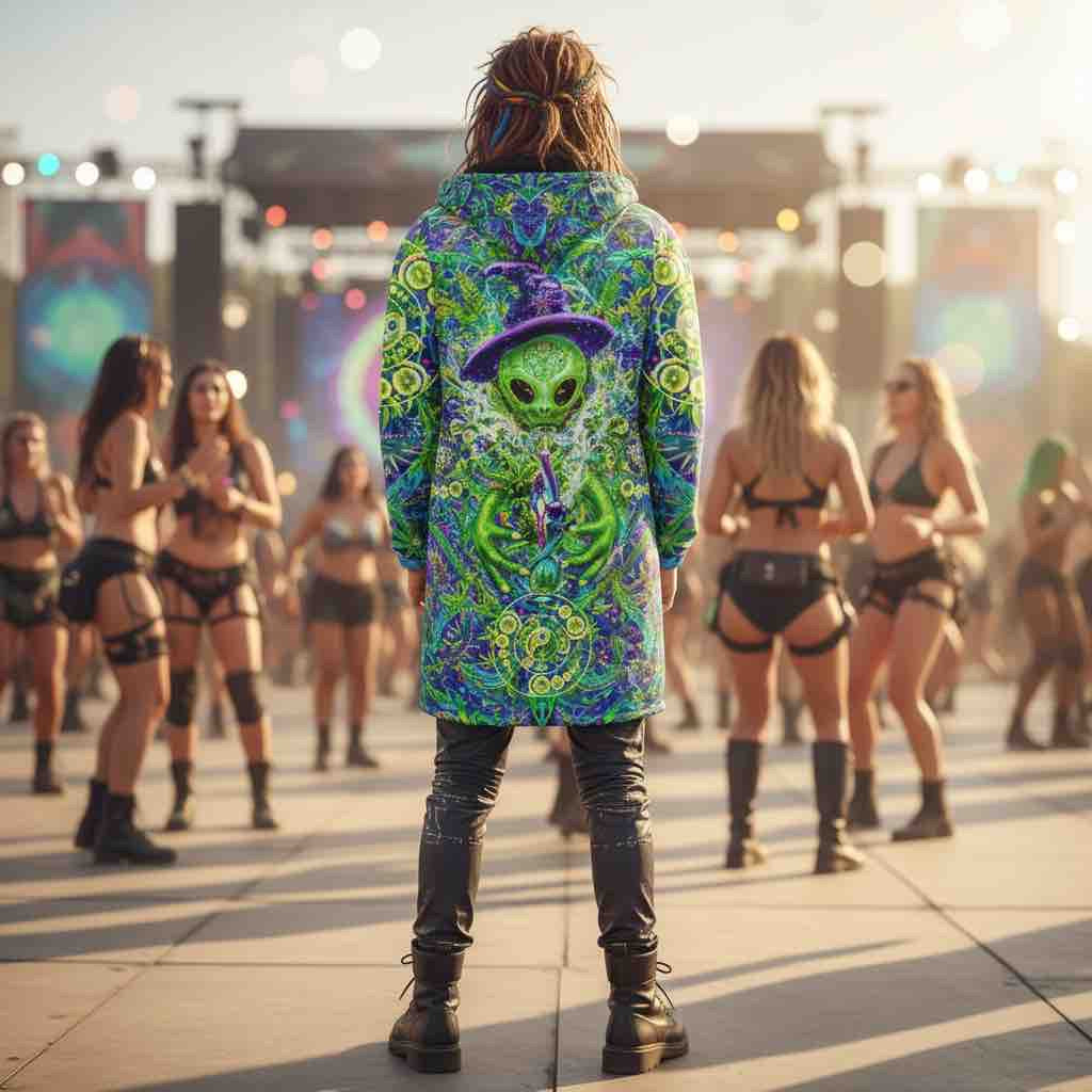 Wizard Stoner Alien Men's Festival Cloak