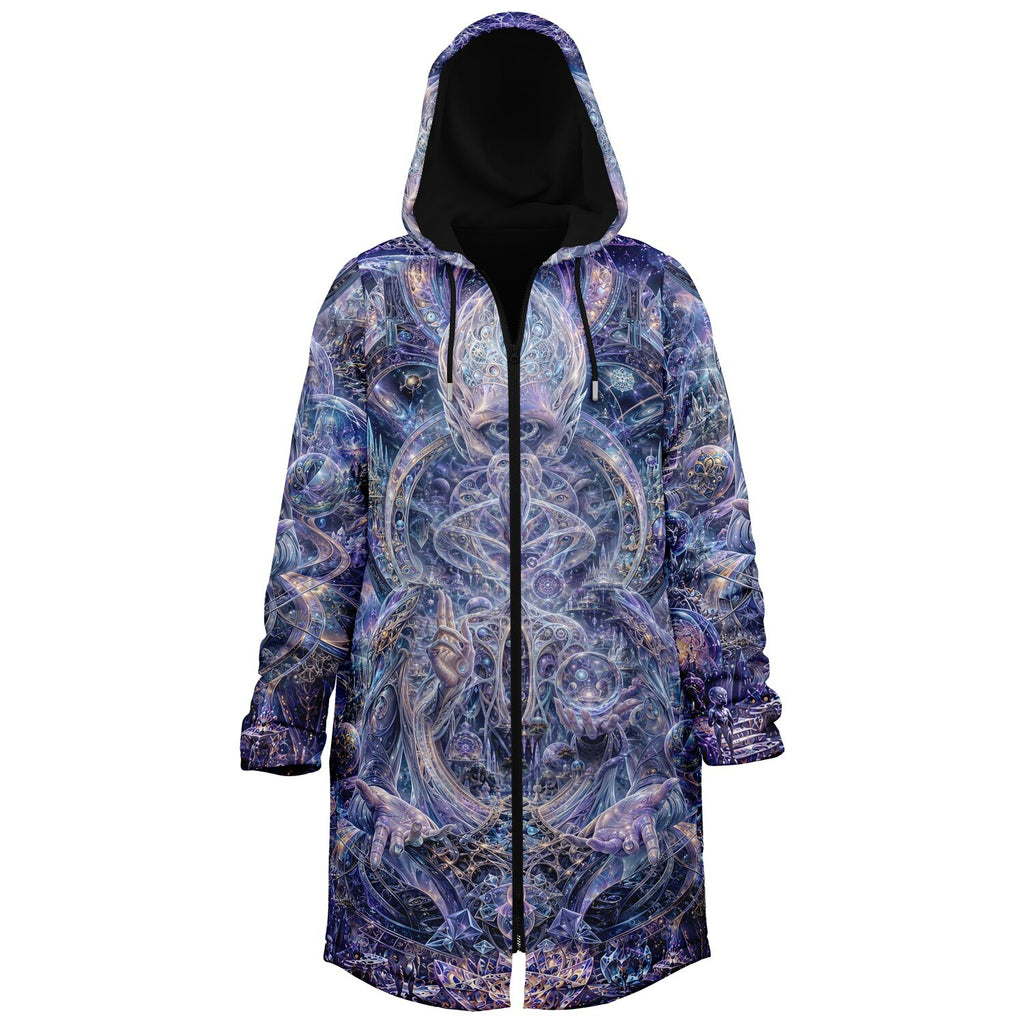 Galactic Alien Oracle Zipper Black Cloak