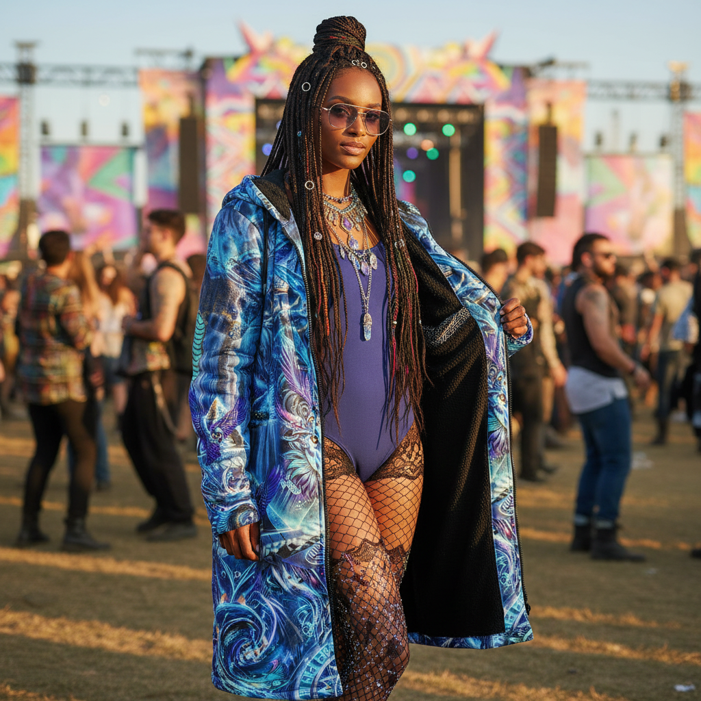 Dream Weaver Blue Women's Festival Cloak