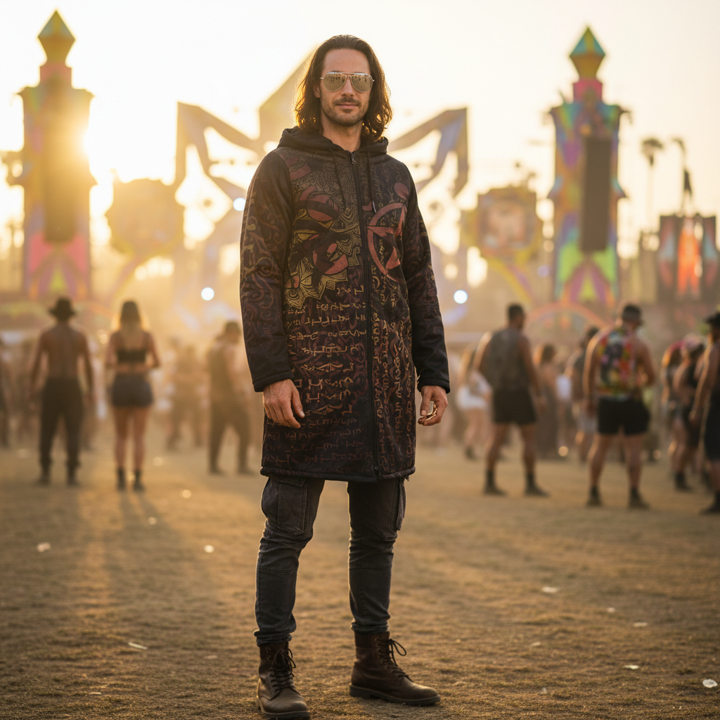 Enochian Vision Orange Men's Festival Cloak