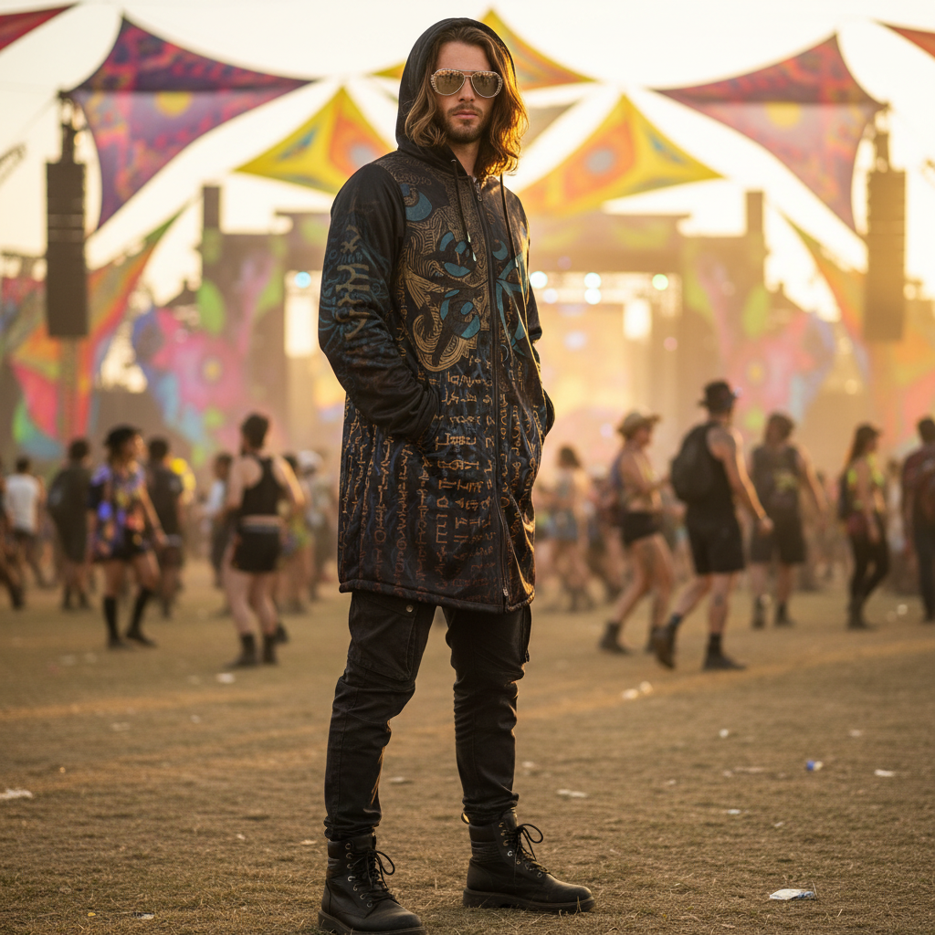 Enochian Vision Teal Men's Festival Cloak