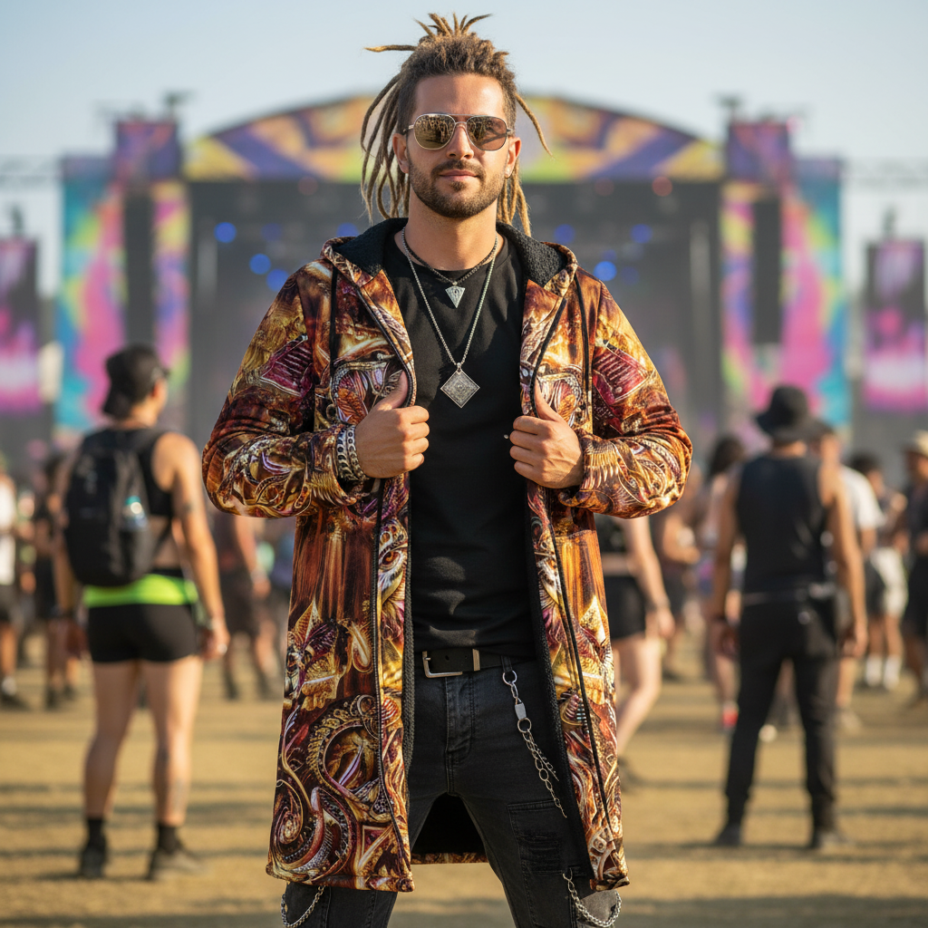 Dream Weaver Orange Men's Festival Cloak