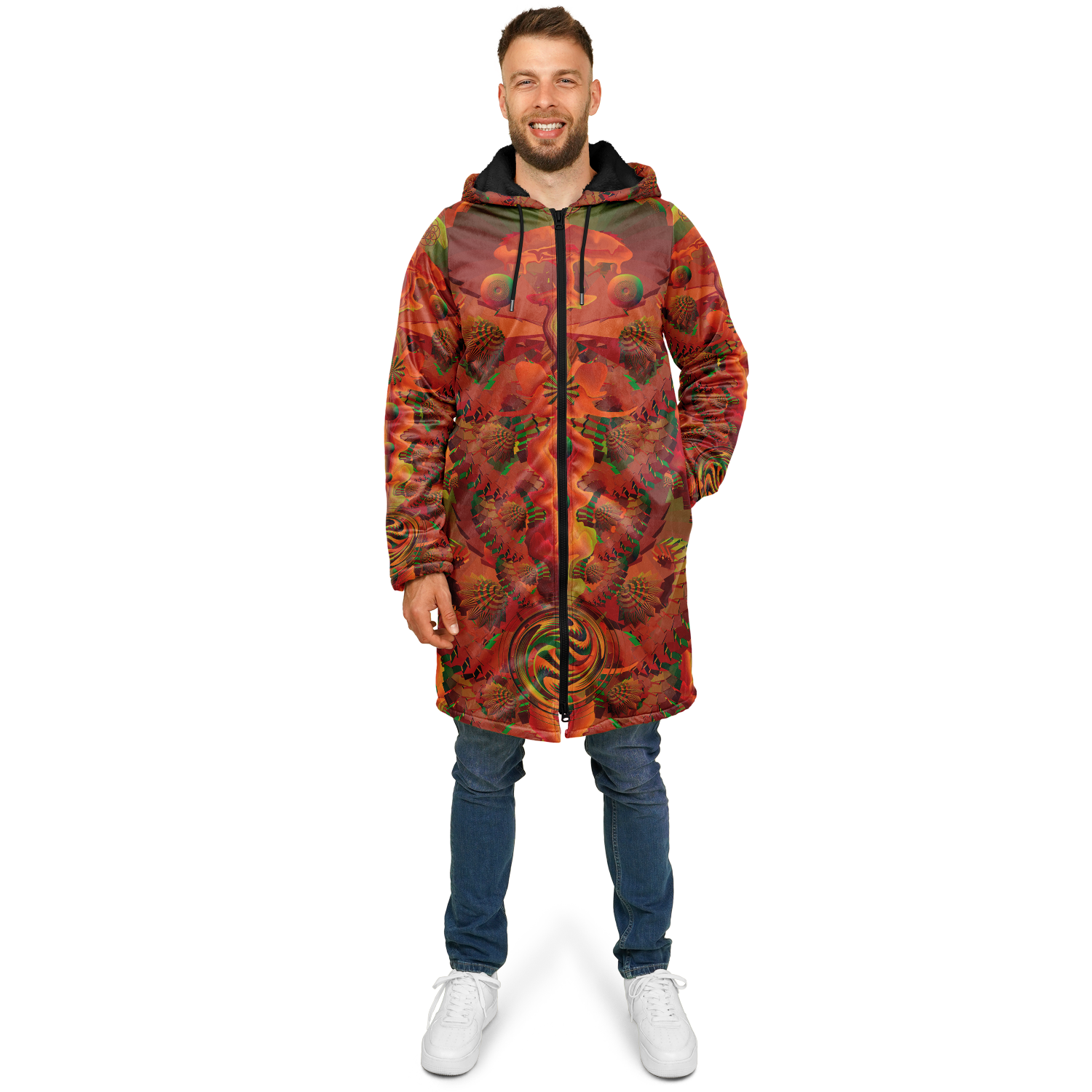 Cloak | Shroom Flower of Life Orange