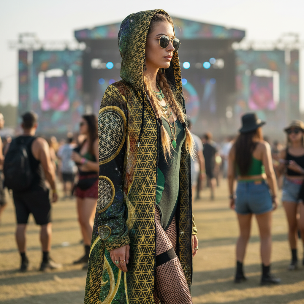 Mystic Eye Gold Women's Festival Cloak