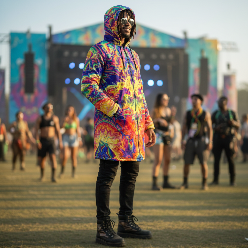 Windowpane Men's Festival Cloak