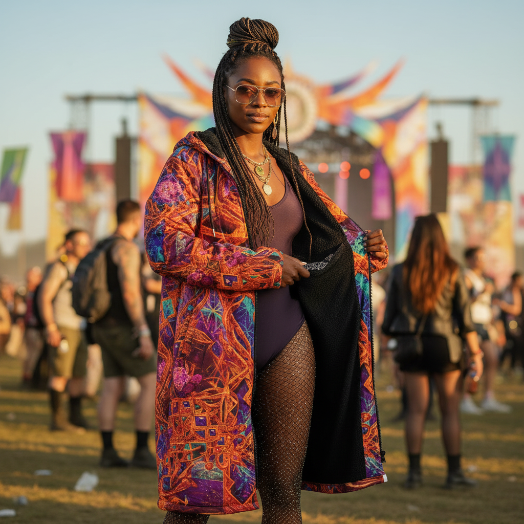Cosmic Cross Red Women's Festival Cloak