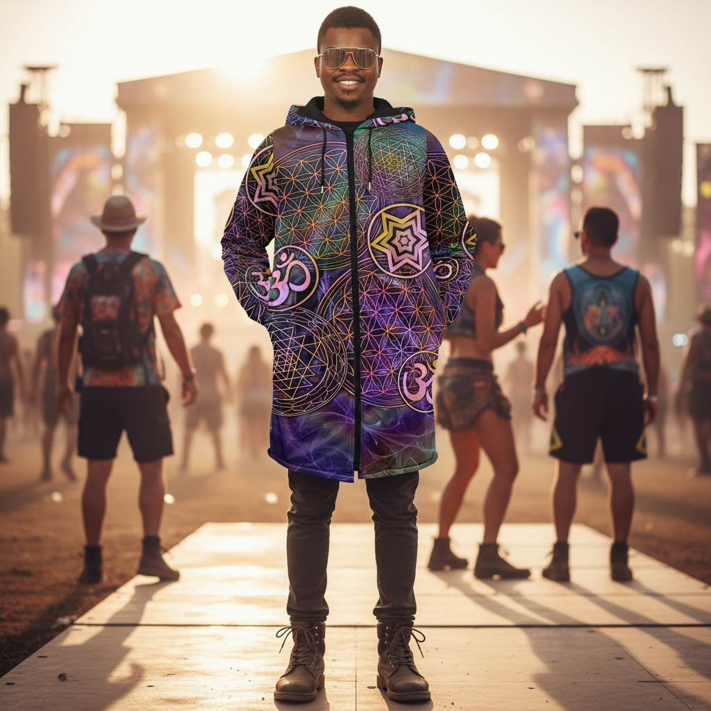 Sacred Geo Men's Festival Cloak