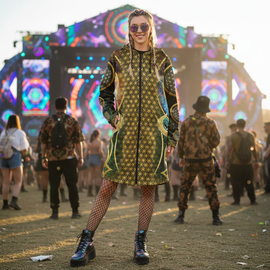 Mystic Eye Gold Women's Festival Cloak