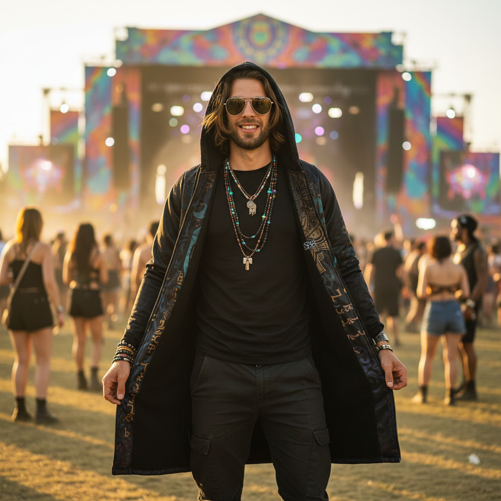 Enochian Vision Teal Men's Festival Cloak