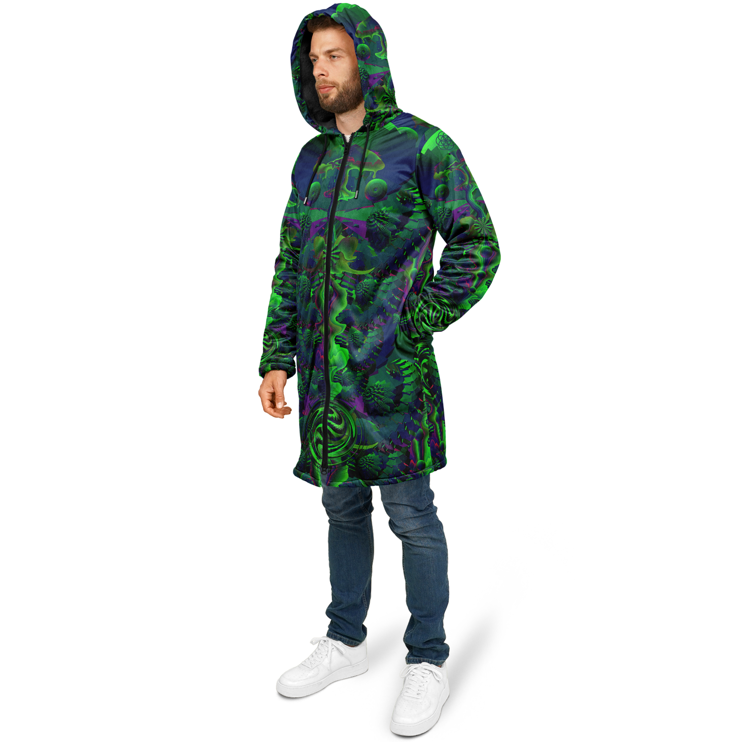 Cloak | Shroom Flower of Life Green