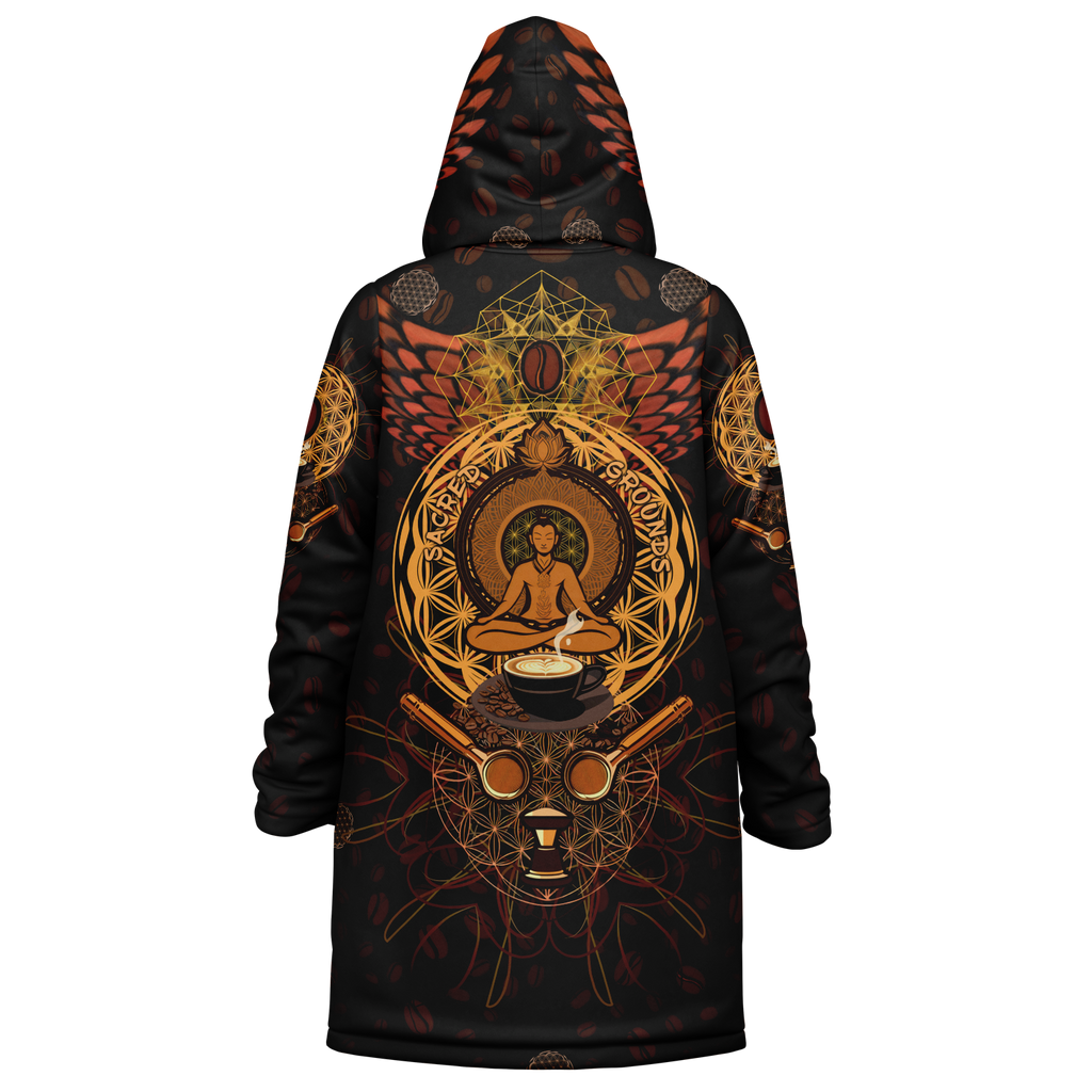 Sacred Grounds Men's Festival Cloak detail view with mystical style