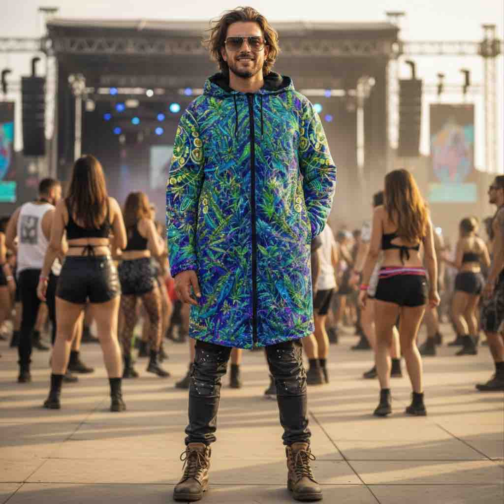 Wizard Stoner Alien Men's Festival Cloak