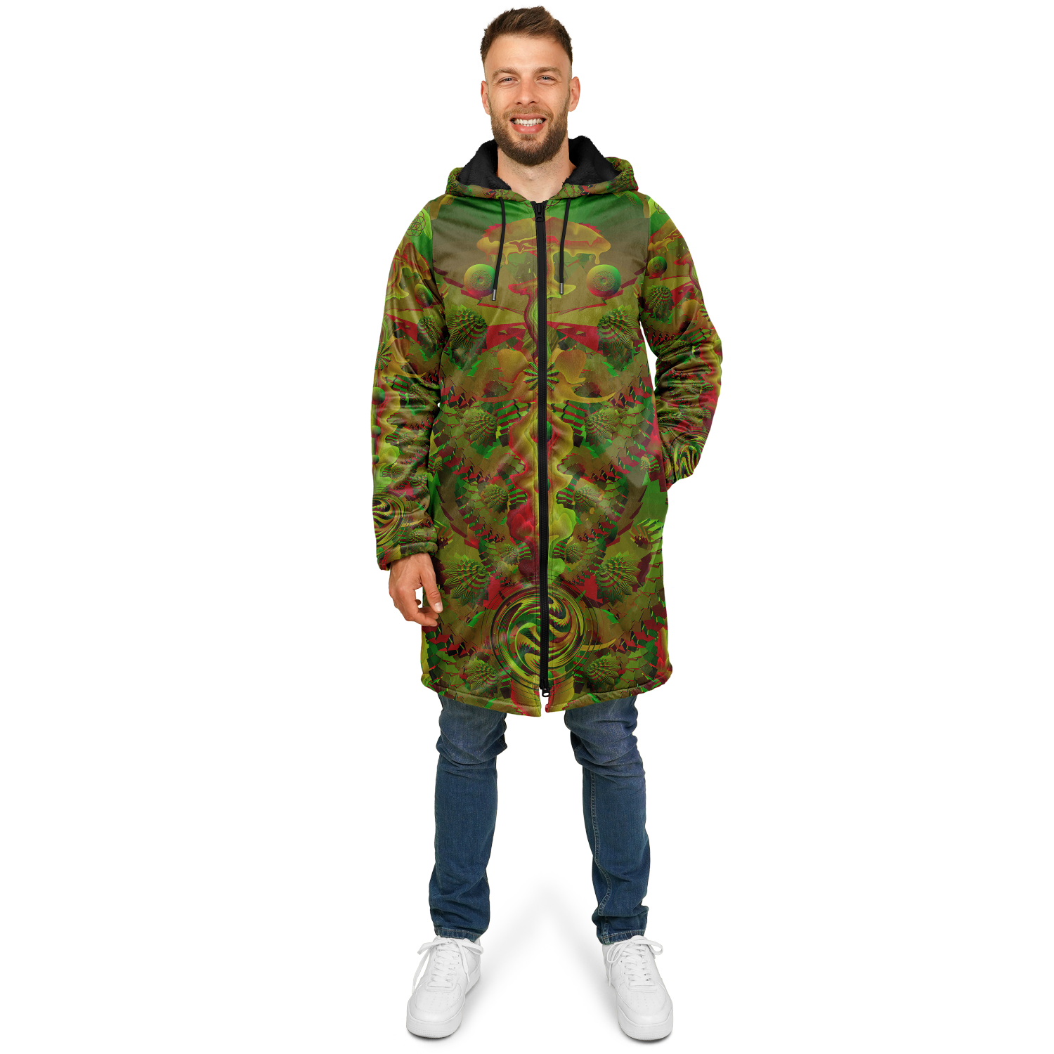 Cloak | Shroom Flower of Life Green