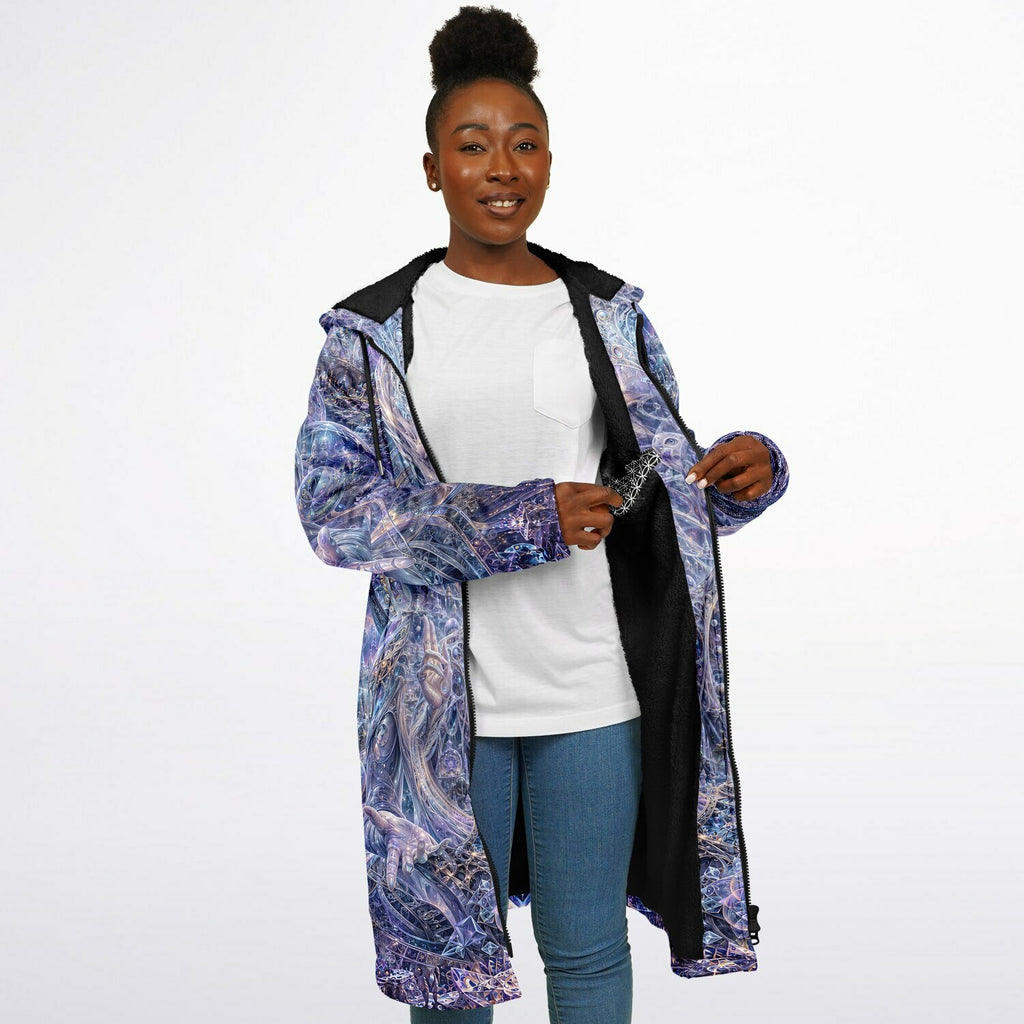 Galactic Alien Oracle Zipper Black Cloak