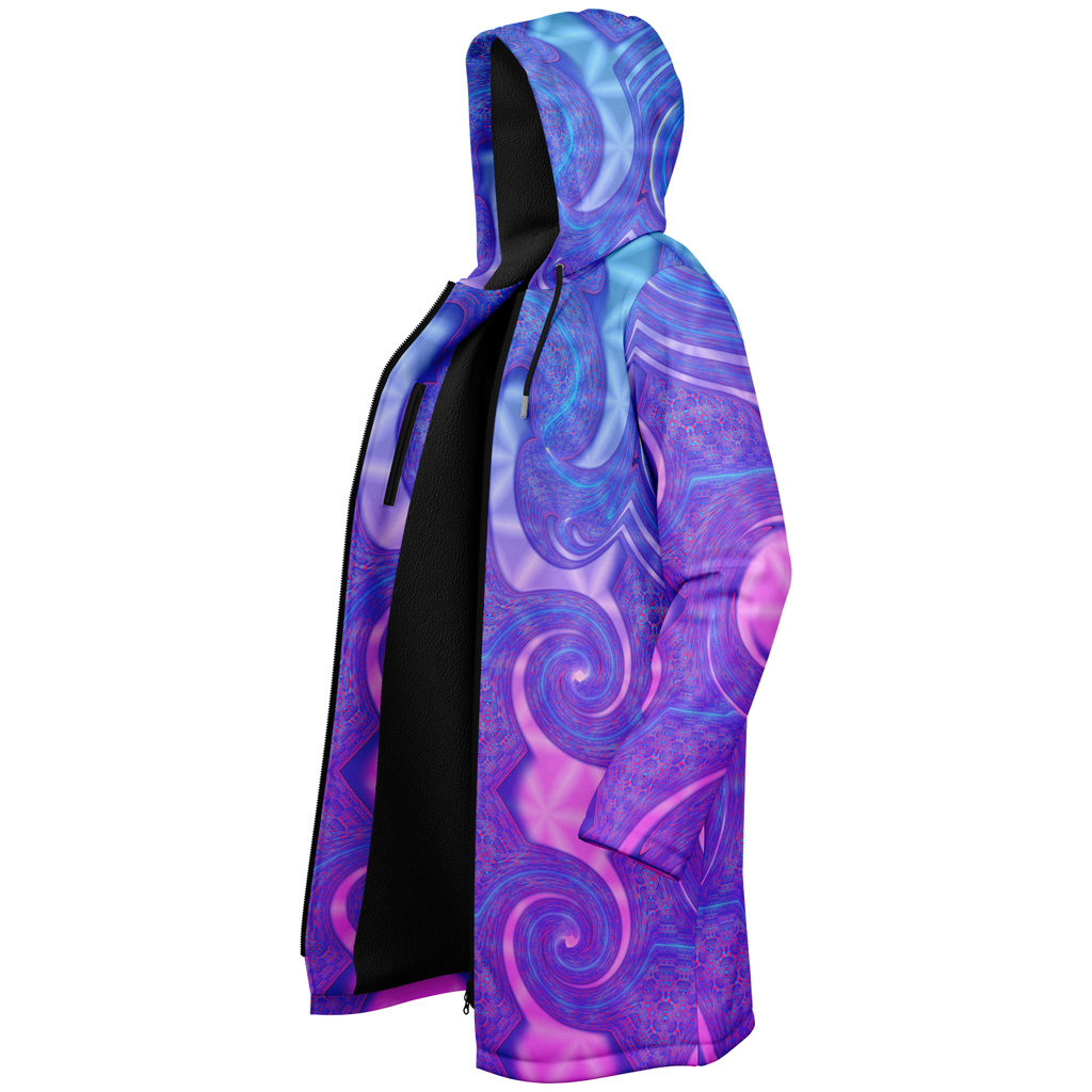 Psy Swirl Women's Festival Cloak detail view with festival fashion