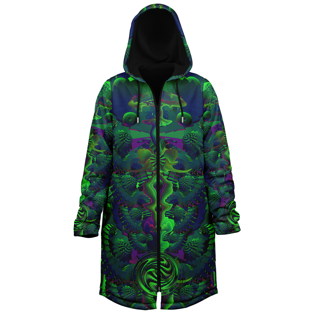Cloak | Shroom Flower of Life Green