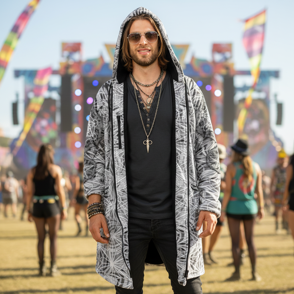 Angel Catcher Light Gray Men's Festival Cloak