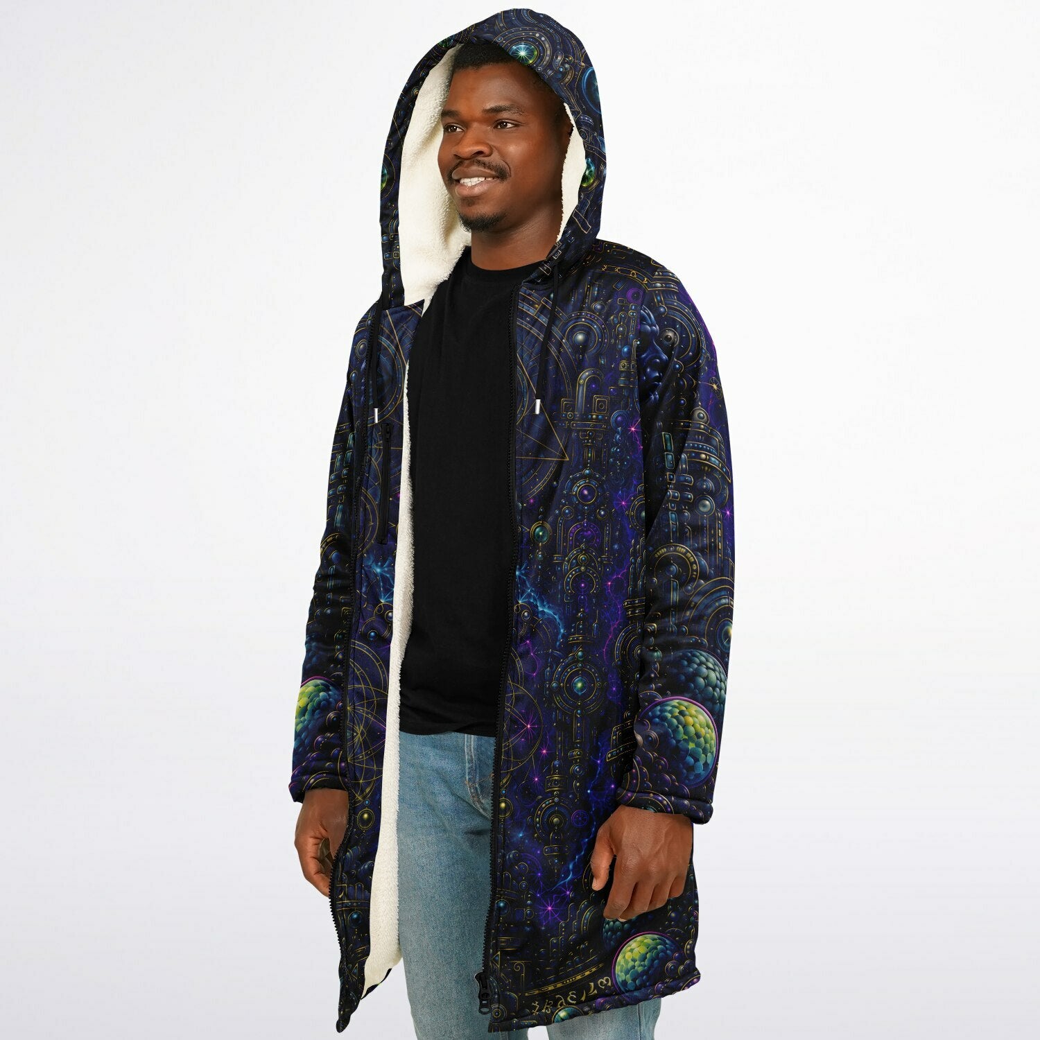 Celestial Tempe White Zipper Cloak