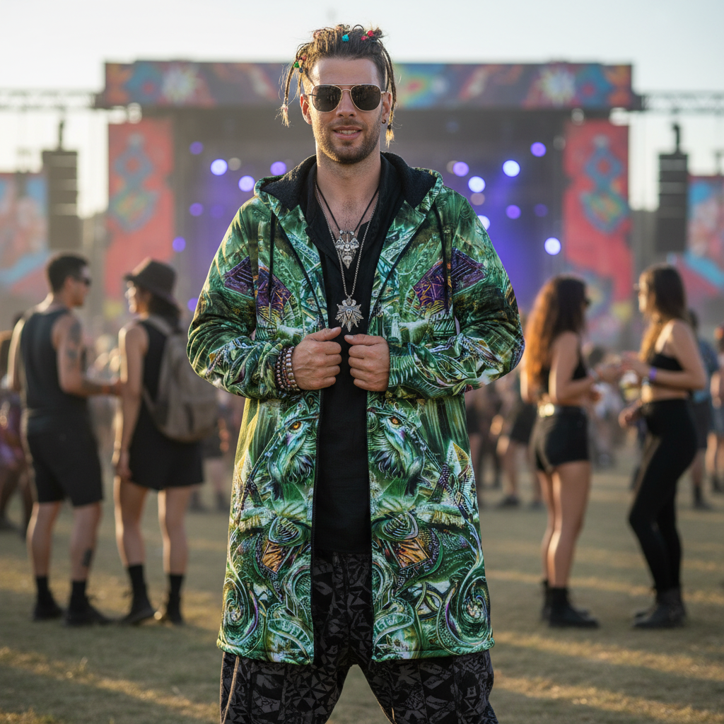 Dream Weaver Green Men's Festival Cloak