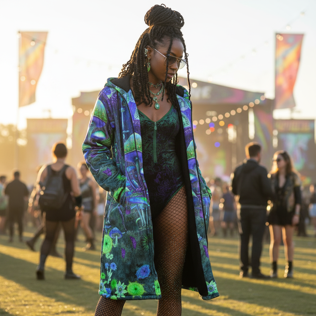 Shroom Rx Blue Women's Festival Cloak