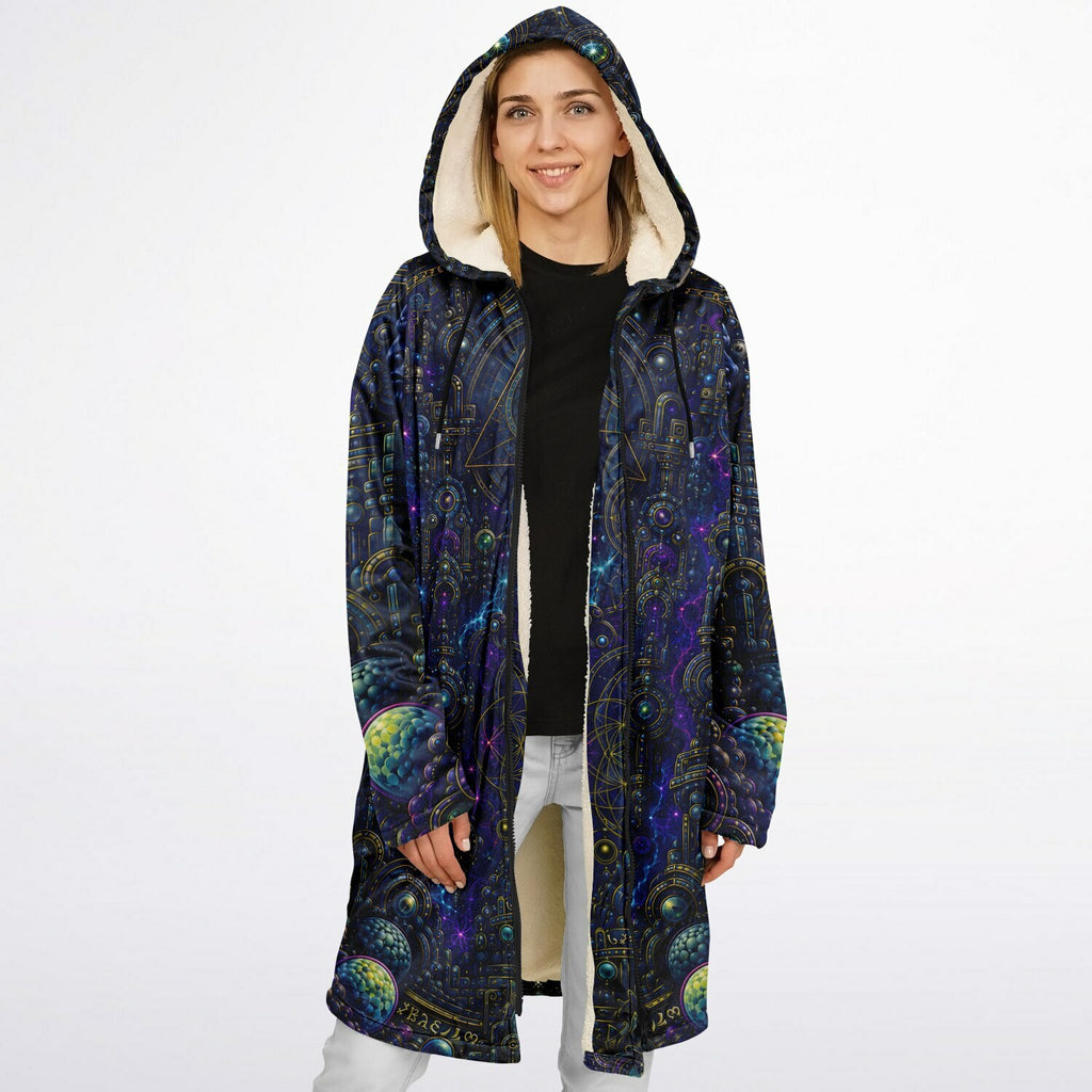 Celestial Tempe White Zipper Cloak