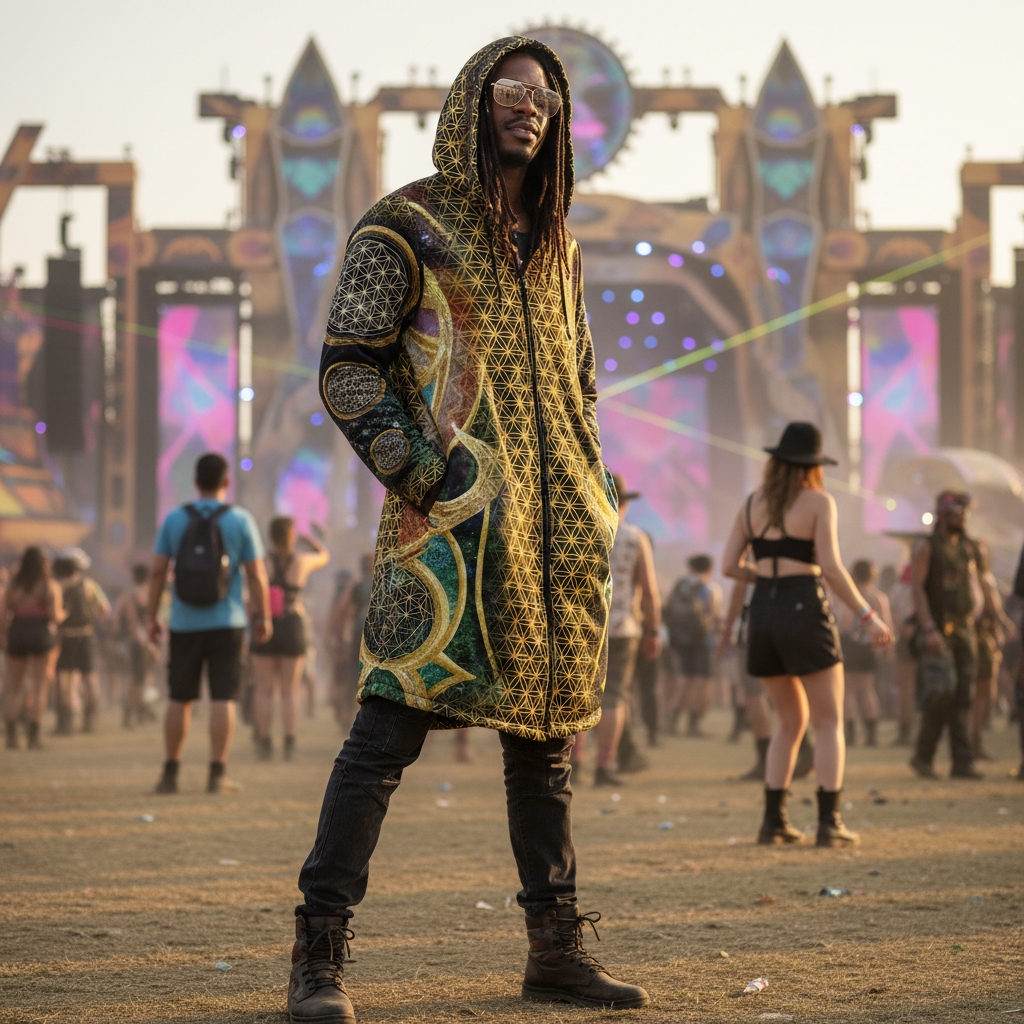 Mystic Eye Gold Men's Festival Cloak